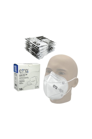 Era C200 Ventilsiz Ffp2 Nr Partikül Solunum Maskesi 10 Lu Paket
