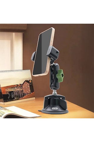 Go Des Gd-hd362 360 Derece Dönebilen Vakumlu Tasarım Araç İçi Telefon Tutucu Siyah Siyah
