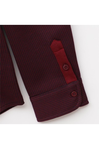 Erkek Şardonsuz Uzun Kol İnce Gömlek - Djg-1002 - Bordo Bordo