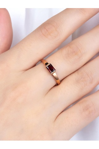 Uvelirnye Tradicii 925 Ayar Gümüşten Doğal Grenat Taşlı Yüzük 461955108 Gümüş