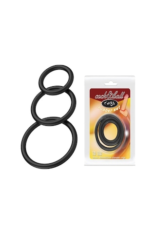 Hızlı Express Cock&Ball Süper Penis Halkası Seti 3 Farklı Boyutta Halka Set