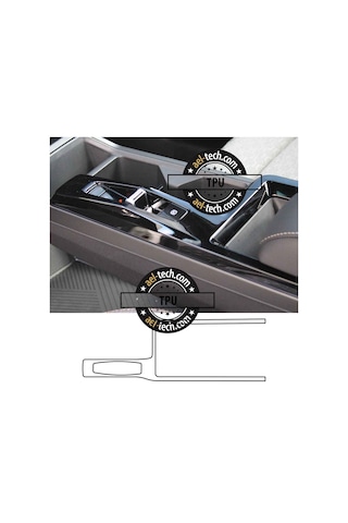 Ssangyong Torres Uyumlu Vites Etrafı Piano Black Tpu Koruyucu 2025-2026