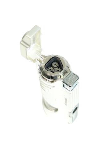 Parmida 3 Torch Pürmüz Delicili Beyaz Metal Puro Çakmağı - Tr9477