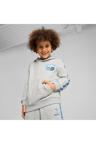 Puma Hot Wheels Graphic Çocuk Gri Sweatshirt 630071
