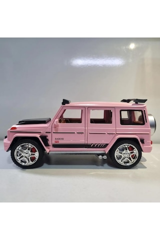 Pembe Jip Mercedes G63 G Class Metal Diecast Model Araç Çek Bırak
