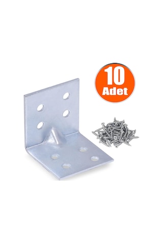 Mobilya Dolap Köşe Bağlantı L Demir Gönye 40X40X40 Mm 10 Adet N11.22469