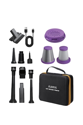 Auhma Ahv-24 Lımıted Edıtıon 22.000pa Brushless Kablosuz Araç İçi Basınçlı Üfleme & Çekme Süpürgesi Gri