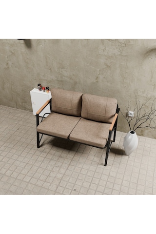 Mb Garden Furnıture Simetri Model, Balkon, Bahçe, Cafe, Metal Koltuk Takımı, Bahçe Takımı , Çay Seti, İkili Süngerli Cappuccino