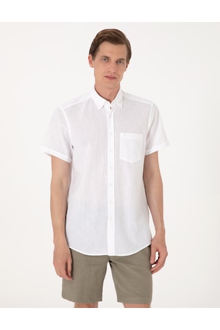 Pierre Cardin Erkek Beyaz Gömlek Kısa Kollu 50303287-vr013 Beyaz