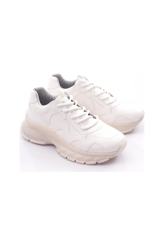 Dgn 55130-22y Kadın Mega Kalın Taban Sneakers Ayakkabı Beyaz