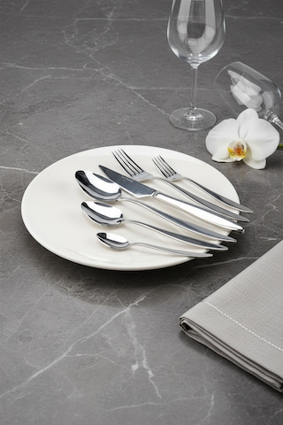 Bernardo Pearl 36 Parça 6 Kişilik Çatal Kaşık Bıçak Takımı GÜmüş