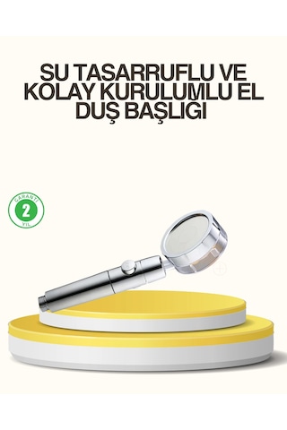 Mey İthalat Su Basıncını Artıran Sızdırmaz Duş Başlığı Acı - Portakal