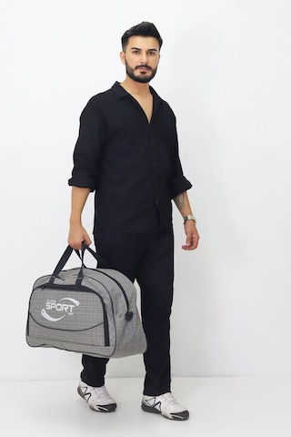 Kabin Boy Hostes Tipi Spor Valiz Seyahat Tatil El Ve Omuz Askılı Günlük Kullanım Ve Kıyafet Çantası Gri