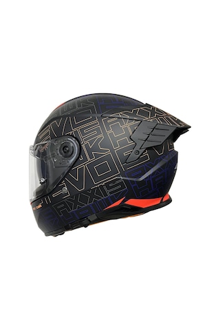 Axxis Hawk SV Evo Cubik C4 Matt Fluor Motosiklet Kaskı Siyah Turuncu