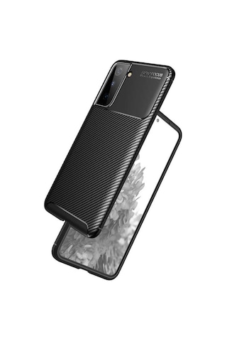 Samsung Uyumlu Galaxy S21 Plus Kılıf Zore Negro Silikon Kapak-Kahvereng