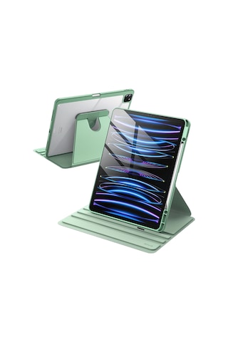 İpad Air Uyumlu 13 İnç 2024 360 Derece Dönebilen Standlı Pino İpad Uyumlu Tablet Kılıfı