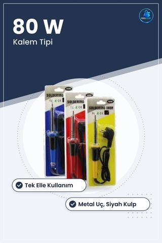 Tekli Kalem Havya 80 W Elektronik Lehim Havyası Tamir Ve Hobi Atö