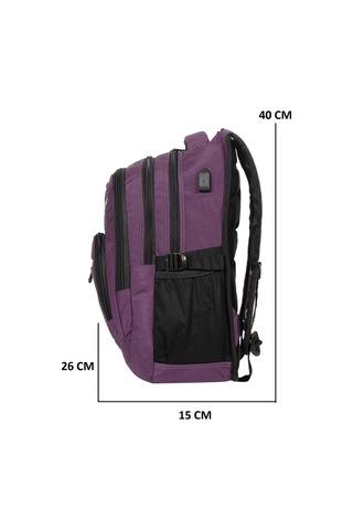 Konfores 1552 Unisex Anatomik Sırt Okul Çantası-mor
