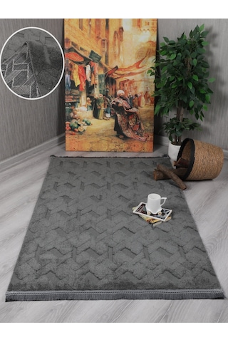 My Evilla Modern Dekoratif Lara Antrasit Dokuma Halı