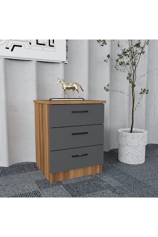 Asil 3'lü Ofis Takımı  Model 9 Ceviz Füme