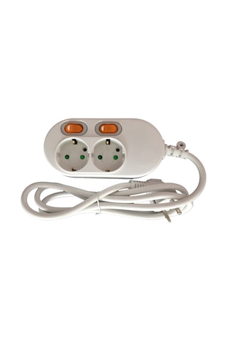 Joyjadehub Kore Priz Şeridi 2 Çoklu Anahtar Priz Avrupa