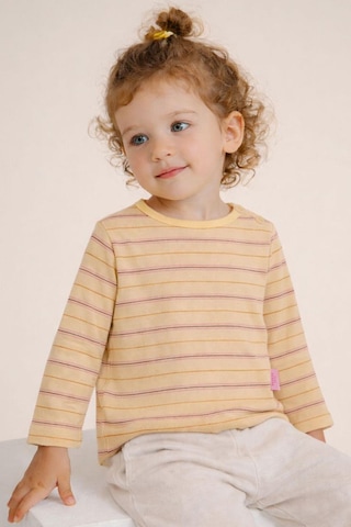 Breeze Kız Bebek Uzun Kollu Tişört Patlı Renkli Çizgili 9 Ay-3 Yaş, Krem Krem