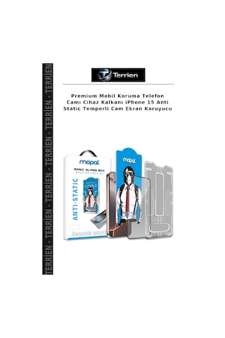 Premium Mobil Koruma Telefon Camı Cihaz KalkanıApple iPhone Uyumlu 15 Anti Static Temperli Cam Ekran Koruyucu
