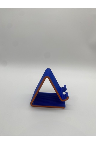 Üçgen Formlu Telefon Standı, 3d Baskı, Mavi