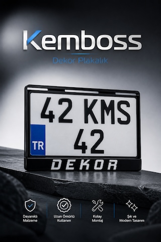 Dekor Yazılı Motosiklet Plakalığı