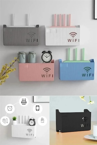 Tineke Beyaz Wifi Kutusu Duvar Asılabilir Sigorta Ve Modem Saklama Kutusu 25x15x6 Cm Beyaz