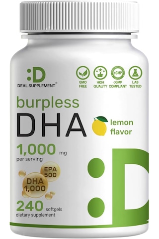 Deal Supplement Dha Epa Omega 3 Fish Oil Brain Heart & Joint Health 240 Softgels