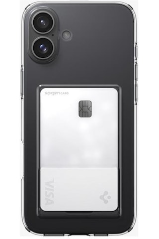 Spigen Apple Uyumlu iPhone 16 Plus İle Kılıf Crystal Slot Crystal Clear Şeffaf