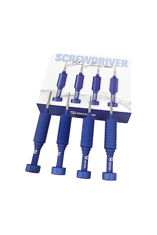 Honeybeeshop Mavi Yüksek Sertlikte İphone Tamiri İçin 4ü 1 Arada Manyetik Hassas Tornavida Takımı