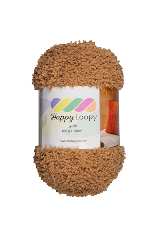 Happy Loopy Yarn - 100g / 100m %100 Polyester Buklet Örgü İpi -