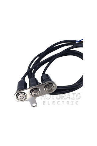 Motosiklet 3lü Gidon Anahtarı - Kırmızı/yeşil/sarı Led Işıklı Sis Farı Switch Paneli Kablolu