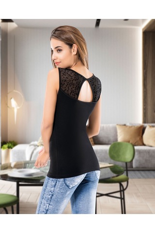 Mode Cool Gögüs Dekolteli Kadın Body 134 Siyah