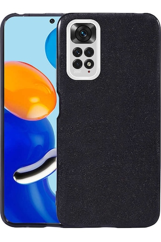 Xiaomi Redmi Note 11 Global Kılıf Zore Shining Silikon Siyah