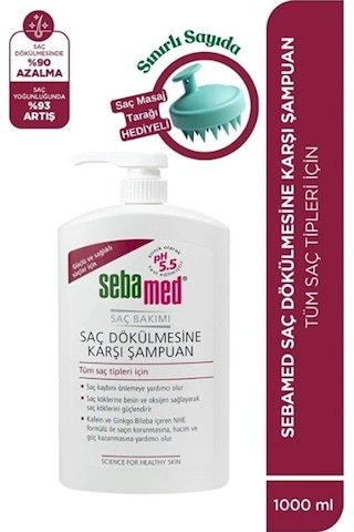 Sebamed Güçlendirici Etkili Dökülme Karşıtı Şampuan 1 L + Silikon Tarak