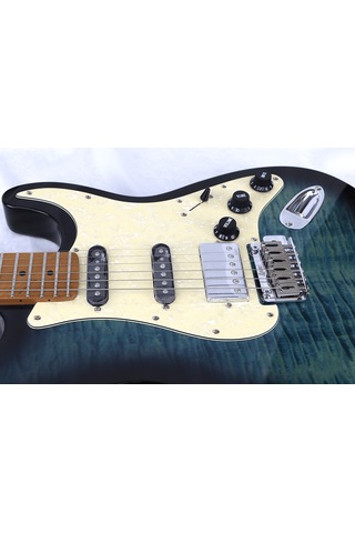 Luxars S-g25 Sbl Stratocaster Tipi Elektro Gitar Spalted Blue