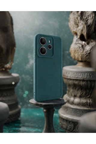 Mi Redmi Note 14 Uyumlu Kamera Çıkıntılı Mat Silikon Telefon Kılıfı Resimdeki
