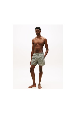 Tommy Hilfiger Erkek Palm Leaf Ordu Yeşili Mayo Altı-16062 Yeşil