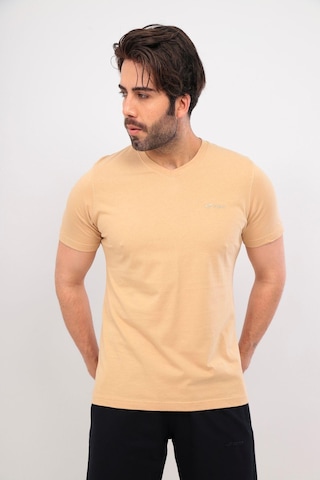 Fore Sport Erkek V Yaka T-shirt Bej