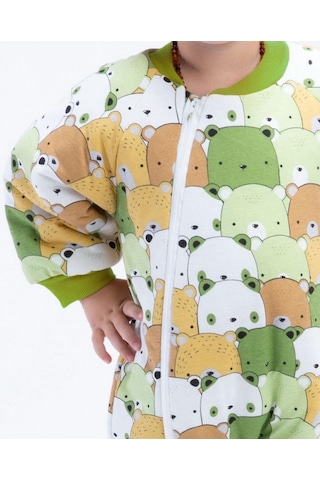 Çift Kat Organik Pazen Erkek Çocuk Bebek Uyku Tulumu 2.5tog Çok Renkli