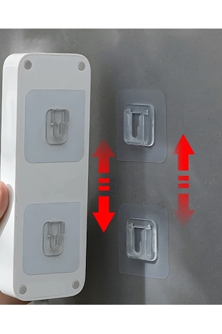 10 Adet Çift Taraflı Kendinden Yapışkanlı Askı Montaj Asma Aparatı Banyo Mutfak Askı Aparatı Beyaz