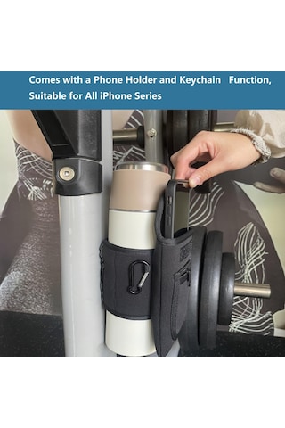 Sacstar Manyetik Su Şişesi Kılıf Torbası Büyük Cep Telefonu Tutucusu, Herhangi Bir Ekipmana Takın, Spor Salonu Essentics Aksesuarı Siyah Kamuflaj