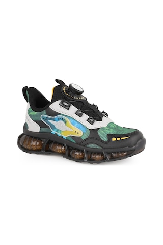 Pepino Erkek Çocuk Spor Ayakkabı Çevirmeli Döner Kilit Mekanizmalı Space Ufo Desenli Işıklı Kapsül Taban Sneaker 2237 Syh-yşl-sarı