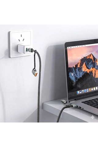 Tedar 4 Ü 1 Arada 100w Akıllı Tasarım Yüksek Dayanıklılık Çoklu Uyumlu Örgülü Hızlı Şarj Kablosu Najmad Standart