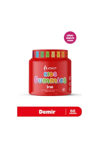 Gummies Demir Iron Kıds 60 Çiğnenebilir Form