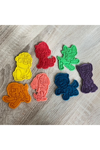 Mizaku Paw Patrol Temalı Kurabiye Kesici Ve Kalıpları 7 Karakterli Set Pati Devriyesi Yeşil