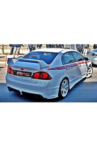 Honda Civic Fd6 Yüksek Spoyler Fiberglass Boyasız